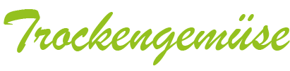 Grüner Schriftzug Trockengemüse