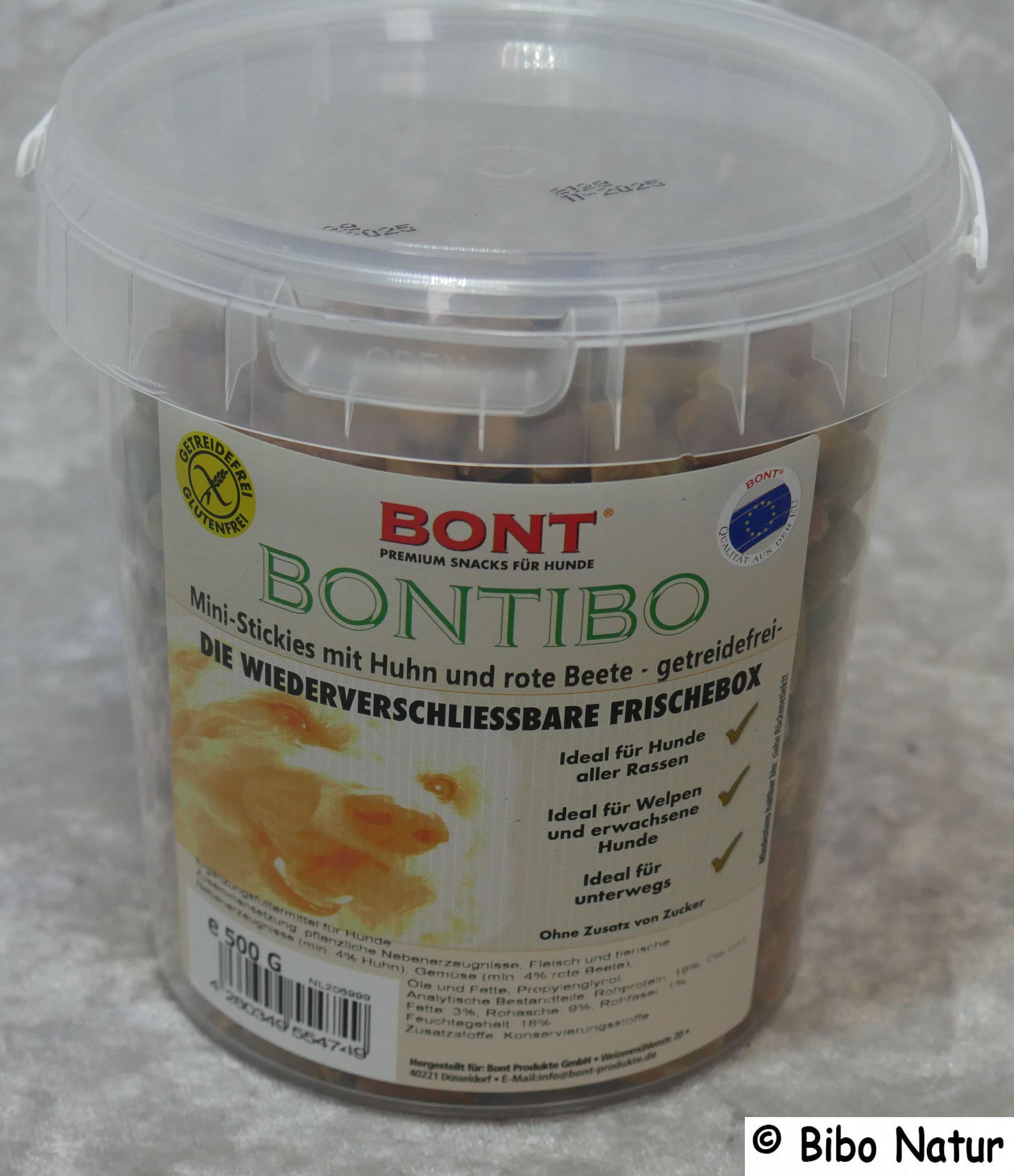 Bontibo Mini Stickies mit Huhn und rote Beete getreidefrei