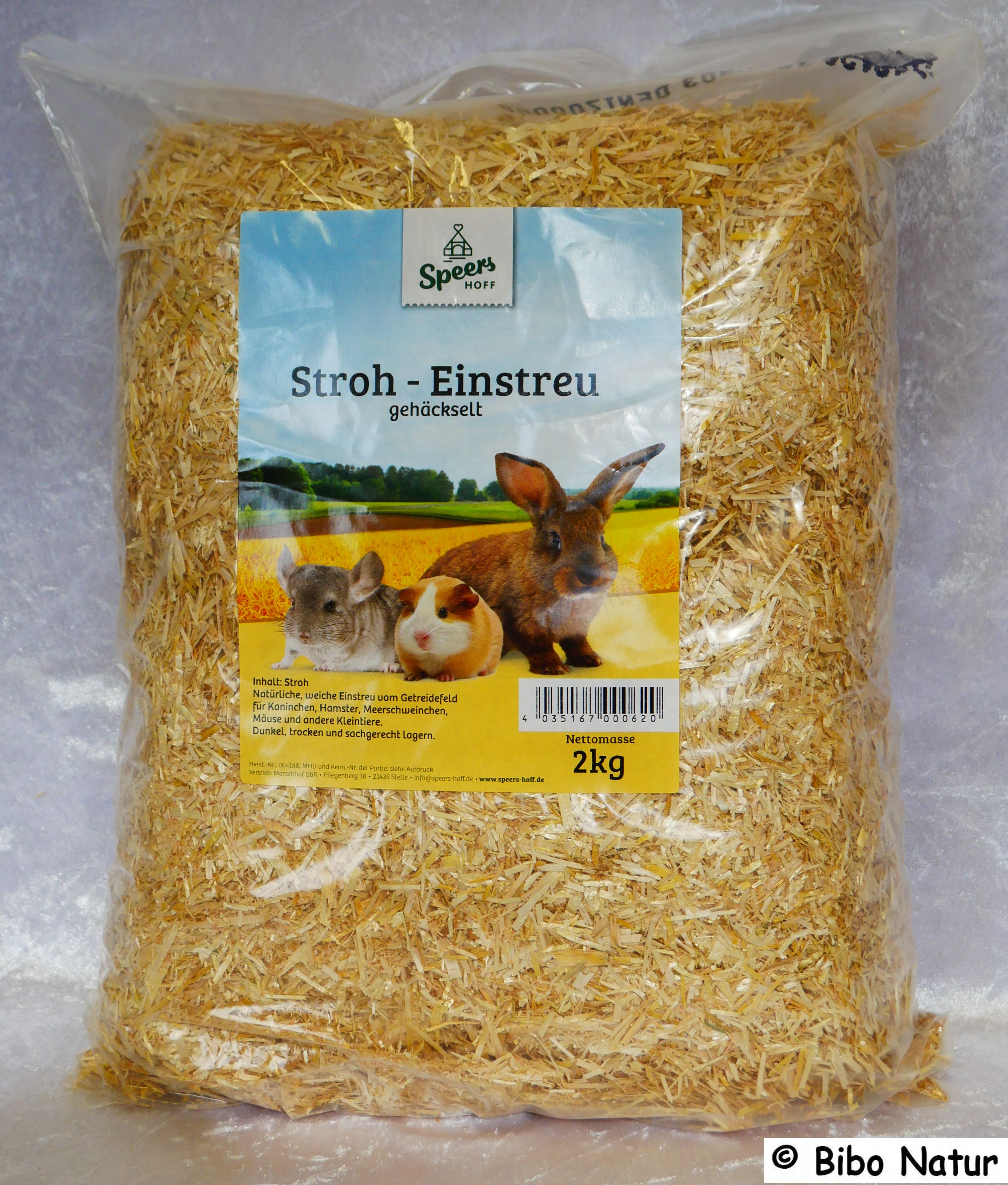 Stroh Einstreu gehäckselt