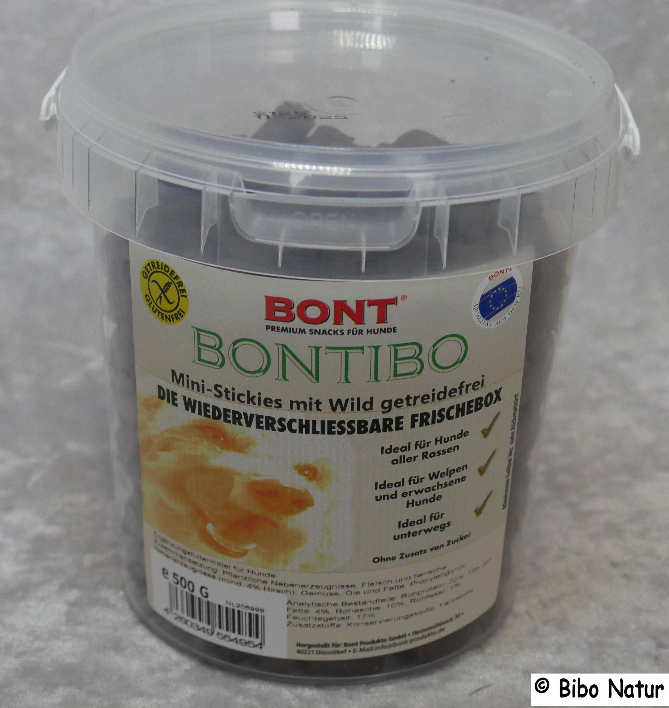 Bontibo Mini Stickies mit Wild getreidefrei